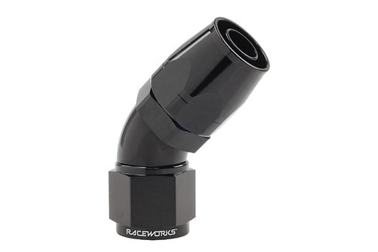 Raceworks 100 Series Hose End 45 Degree